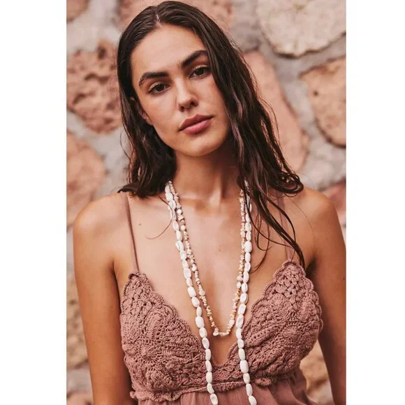 Free People Lovey Maxi Dress in BROWNIE XL NWT - Picture 4 of 8